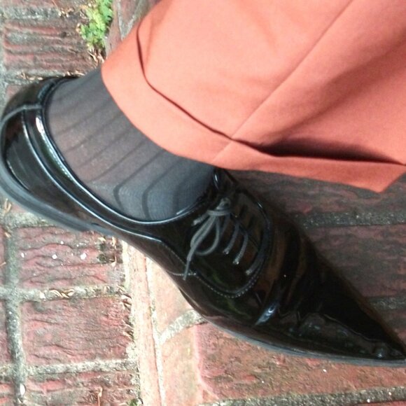 Mens Sheer Nylon OTC Thick N Thin Socks, TNT's Cap Toe and Heel, Black SZ 10-13 - Picture 10 of 16